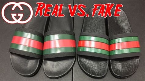 white slides fake gucci|how to authenticate gucci shoes.